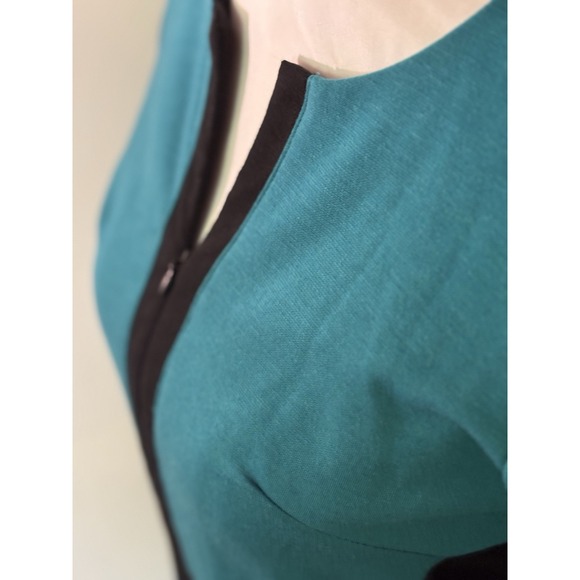 Homeyee Sz‎ 8, Women's Stretch Tunic Pencil Sheath Dress Blue, april warnecke - Picture 9 of 14